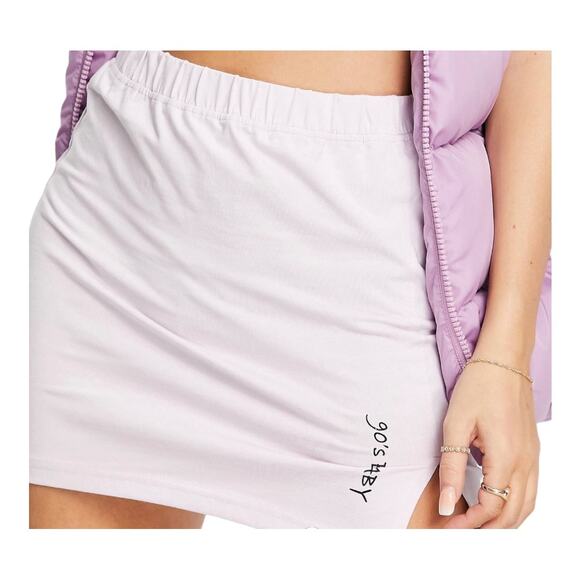 Threadbare 90s baby mini skirt in lavender casual pull on size 4 barbiecore - Picture 5 of 6